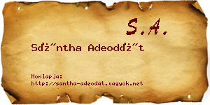 Sántha Adeodát névjegykártya